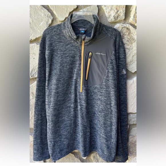Eddie Bauer Other - Eddie Bauer 1/4‎ Zip Mens Fleece Sweater Size TXL Knit Fleece Lined Excellent